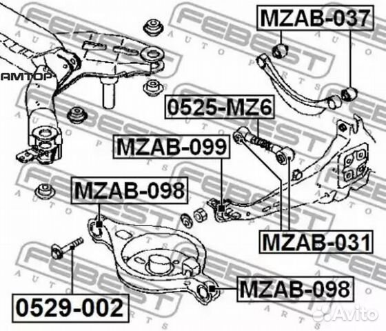 Febest 0529-002 Болт с эксцентриком