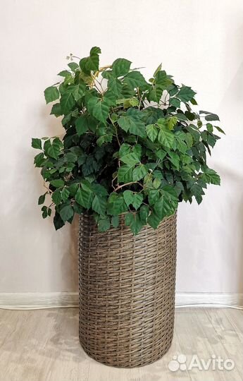 Кашпо-цилиндр из ротанга 12 л