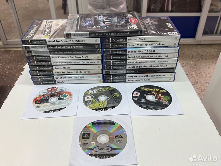Диски на игровую приставку Сони плейстейшен 2 лице