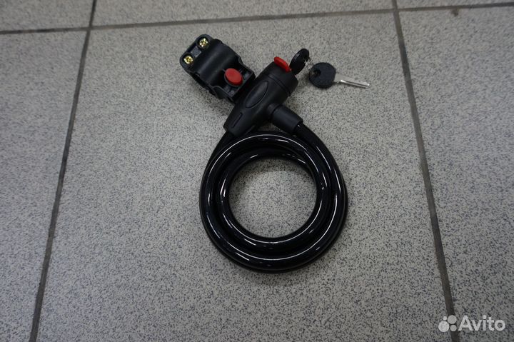 Противоугонный трос на ключе TopRace12х1200мм Черн