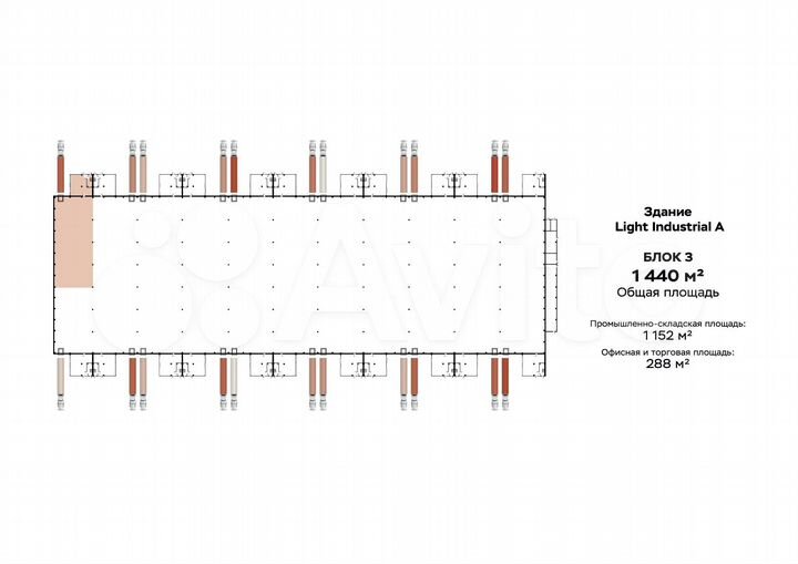Помещение под производство в продажу, 1440 м²