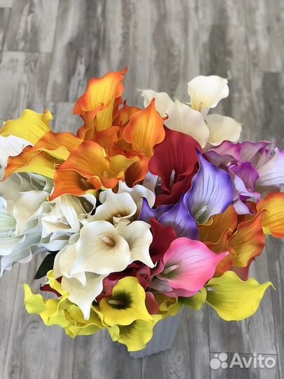 Каллы латекс букет новые искусственные цветы