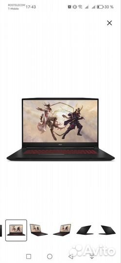 Игровой ноутбук msi katana gf76