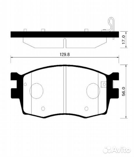 HSB HP1034 Колодки тормозные hyundaikia accentrio