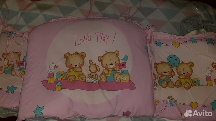 Бортики в кроватку для девочки