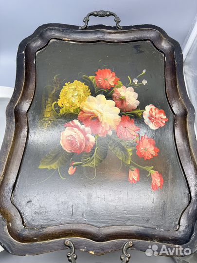 Поднос Испания дерево винтаж