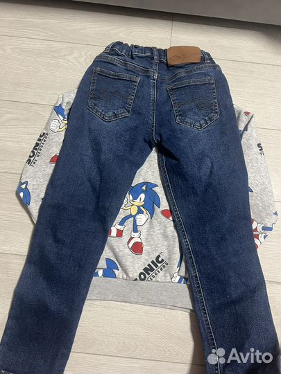 Джинсы с кофтой hm 128-130