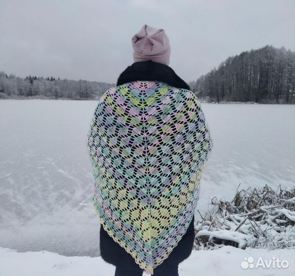Шаль вязаная крючком