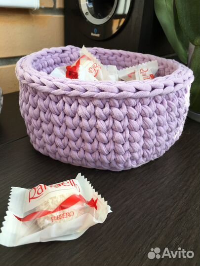 Корзинки из трикотажной пряжи