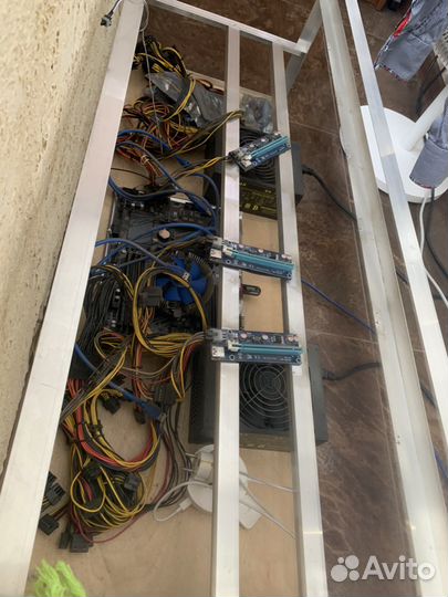 Риг Тушка для майнинга майнинг фермы 8 райзеров