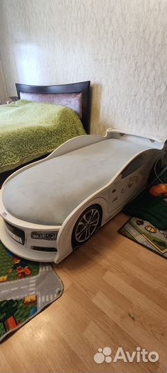 Детская кровать машинка audi