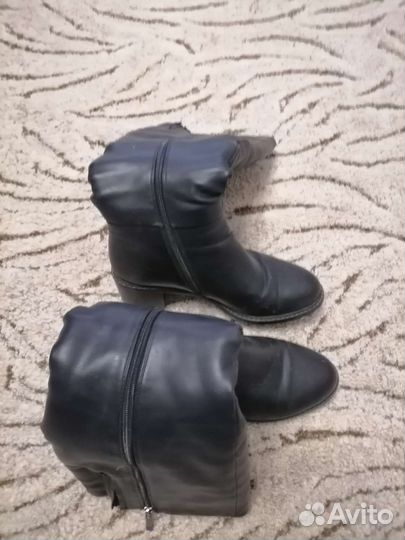 Сапоги зимние кожа