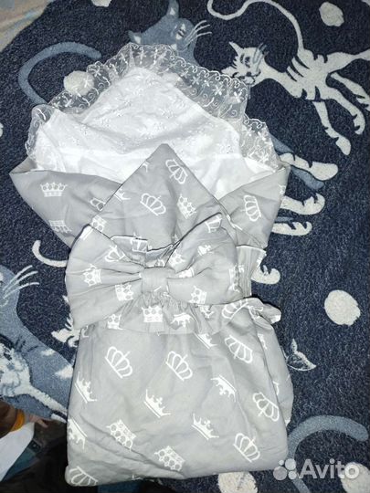 Конверт одеяло на выписку осень весна