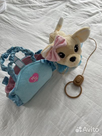 Мягкая собачка в сумочке mini love