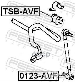Тяга стабилизатора toyota avensis 03- /corolla
