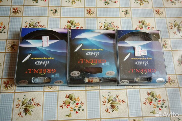 Фильтры для объективов: Green.L 58,67,77-nd 2,4,8