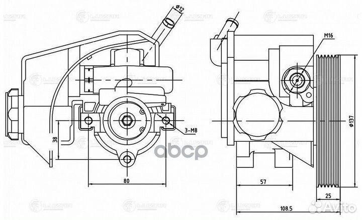 Насос гидроусилителя руля LPS2001 luzar