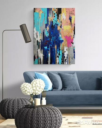 Картина интерьерная абстракция 100 на 70 см