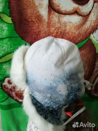 Шапка зимняя для девочки 50 52 новая