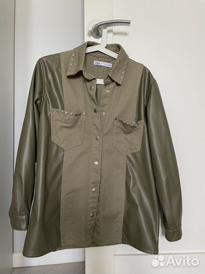 Zara кожаные шорты