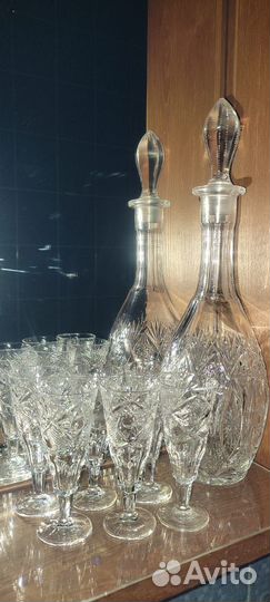 Графин/штоф + рюмочки из хрусталя СССР