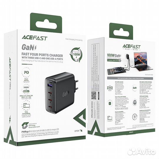 GaN-зарядка AceFast A94 100W новая
