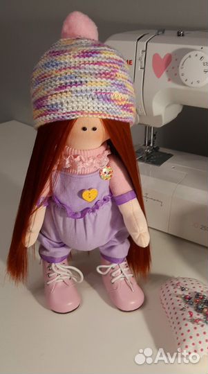 Кукла интерьерная, текстильная, ручной работы