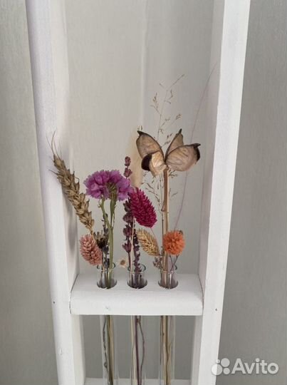 Цветы сухоцветы в колбе, композиции из сухоцветов