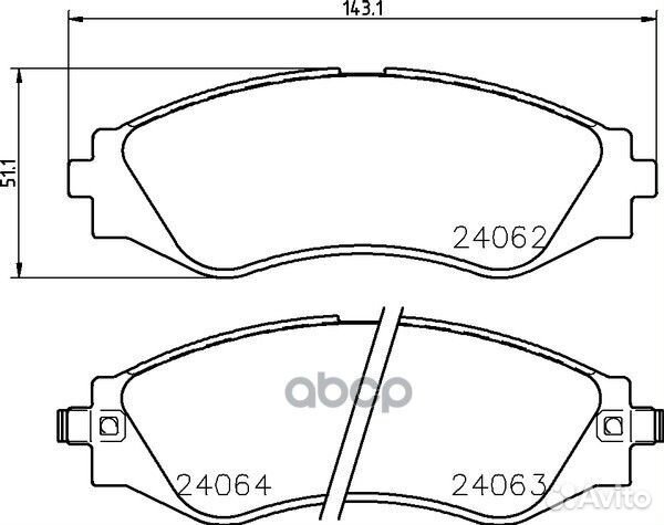 Колодки тормозные дисковые перед NP6029 NP6