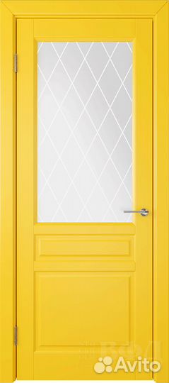 Межкомнатная дверь эмаль VFD Стокгольм, остеклённа