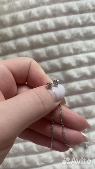 Серьги серебро