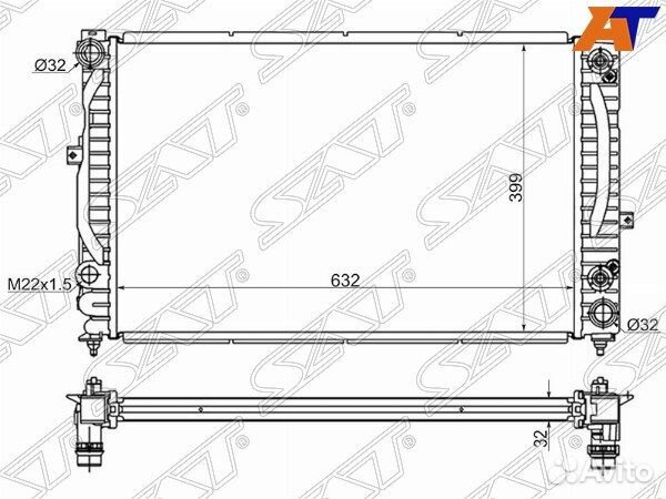 Радиатор audi A4