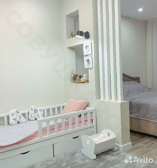 Детская Кровать из бука с ящиками