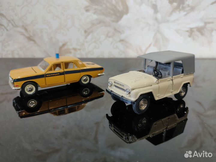 Модели авто 1 43 СССР, УАЗ 469, газ 24 Милиция