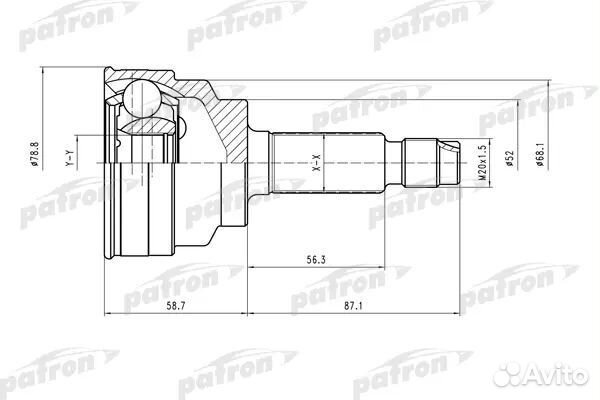 ШРУС наружный PCV1518