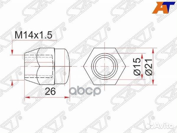Гайка колесная toyota BB/duet/cami/passo/sparky