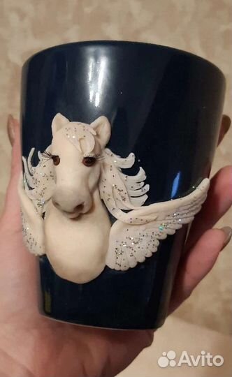 Чашки с декором из полимерной глины