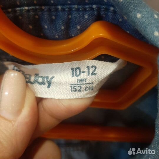 Джинсовая рубашка р.152-158