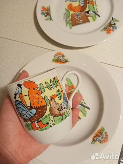 Детский набор посуды керамика