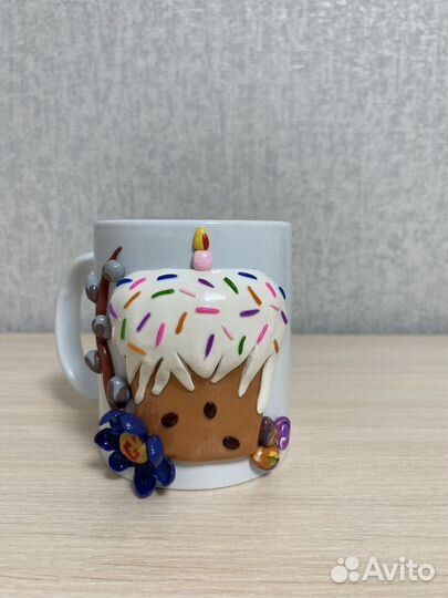 Кружка с декором Пасхи