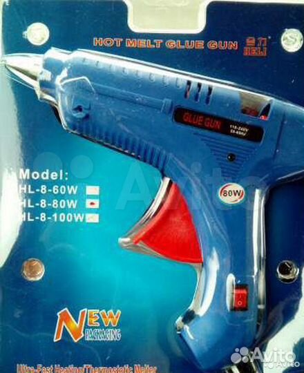 Термопистолет клеевой 80W и стержни к ним