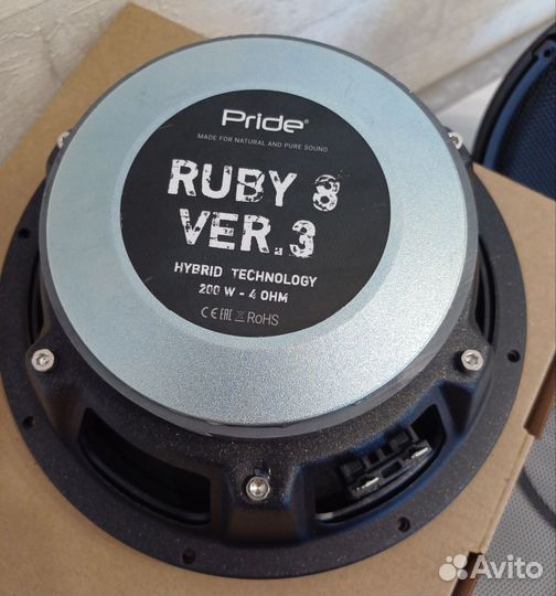 Новая Акустика Pride Ruby 8 v.3 20ки