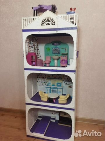 Домик кукольный большой с мебелью для барби