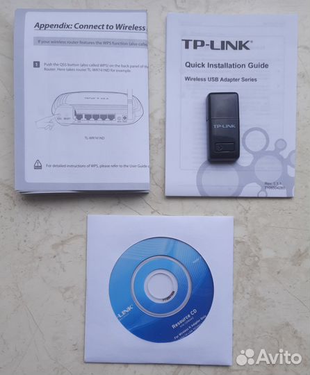 Wifi адаптер для пк TP-link 300 Mb/s usb