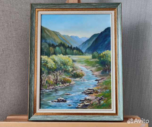 Картина маслом на холсте Горный Алтай
