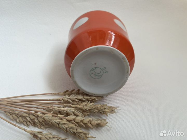 Посуда СССР ваза горох на красном винтаж