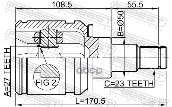Шрус 0111-ACA20LH 0111-ACA20LH Febest