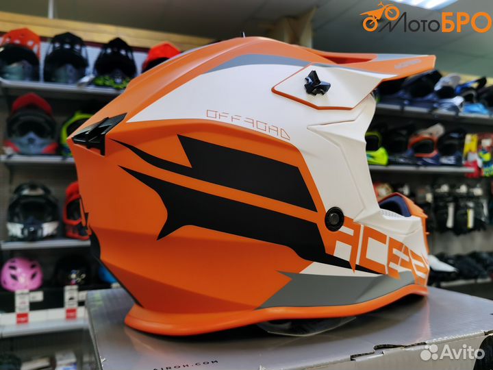 Шлем кроссовый Acerbis linear orange/white
