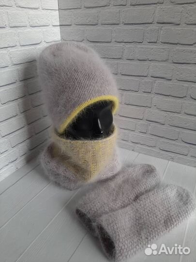 Шапка бини двойная