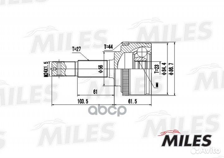 ШРУС miles ШРУС nissan primera 1.6/1.8 02- нар